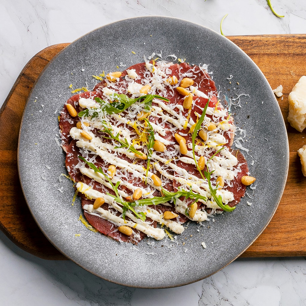 Klassisk carpaccio Klassisk carpaccio